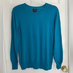 Worthington Women's teal Blue Crewneck Sweater